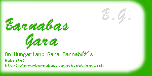 barnabas gara business card